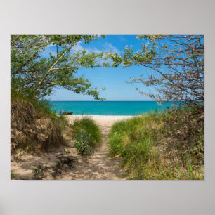 Póster Tranquilidad del lago Michigan