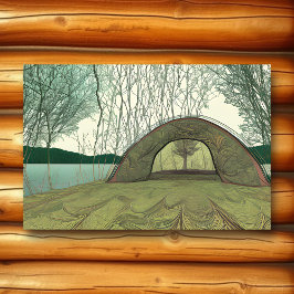 Póster Tranquilidad y apacible escena de camping