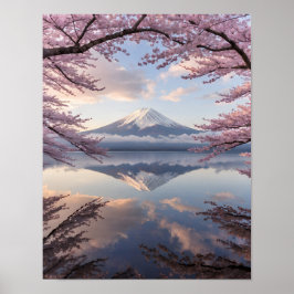Póster Tranquility of Mount Fuji Reflection