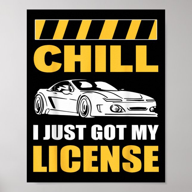 Póster Tranquilo, acabo de obtener mi licencia Conductor  (Frente)