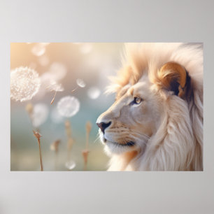 Póster Tranquilo animal salvaje de león