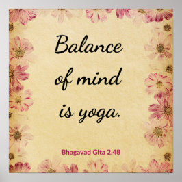 Póster Tranquilo Beige Rosa Gita Equilibrio Yoga Estampad