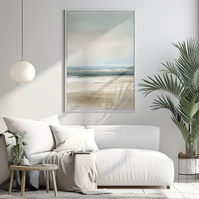 Poster tranquilo de playa costera | Arte moderno d (Subido por el creador)