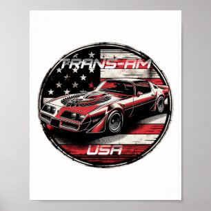 Póster Trans Am Muscle Car Músculo Americano Trans Am Nac