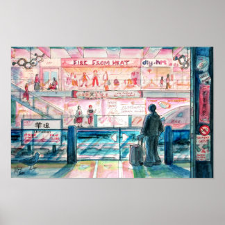 Póster Trans City - Estación de metro