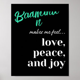 Póster Transbordador Badminton Love Peace Joy Racket