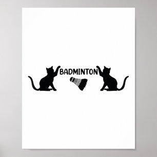 Póster Transbordador Badminton Y Gatos - Guay Badminton S