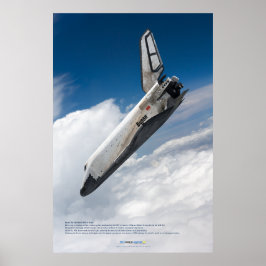 Póster Transbordador Buran: Majestuoso descenso atmosféri
