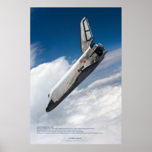 Póster Transbordador Buran: Majestuoso descenso atmosféri