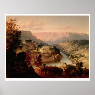 Póster Transbordador de Byrnes en el río de Stanislaus