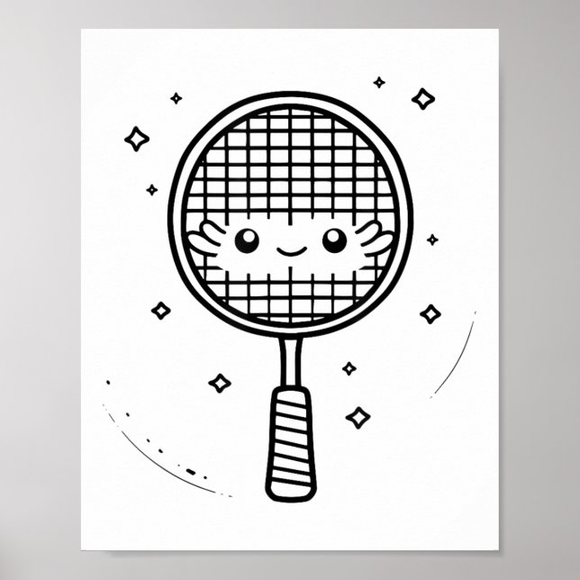 Póster Transbordador de cómics de Badminton Racket (Frente)