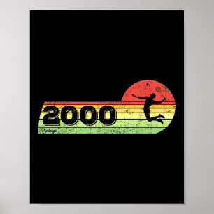 Póster Transbordador de cumpleaños Vintage 2000 del jugad