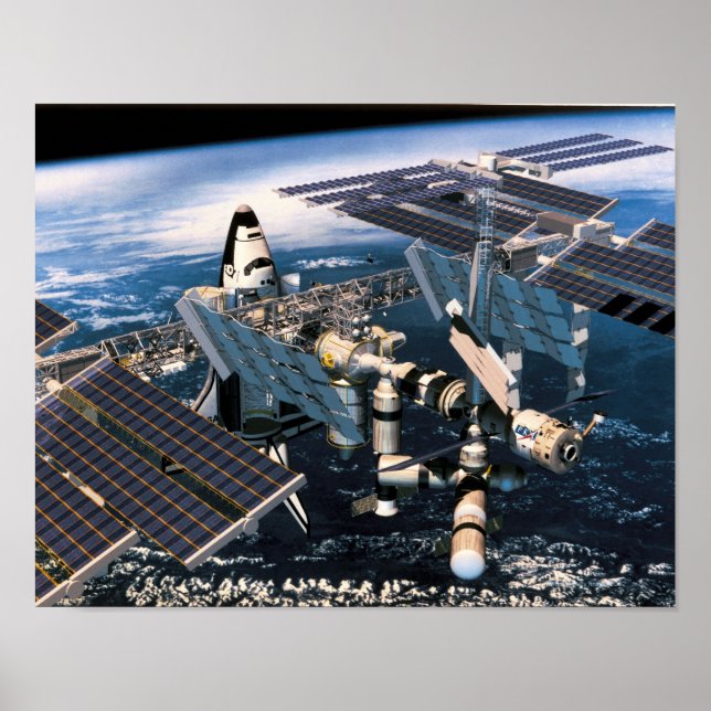 Póster Transbordador de espacio acoplado (Frente)