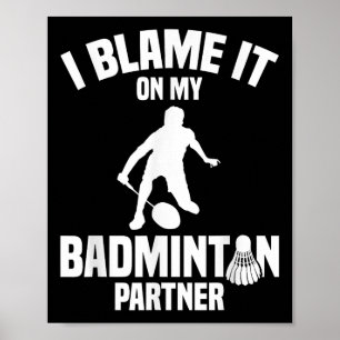 Póster Transbordador de juegos de Badminton Culpo al juga