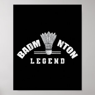 Póster Transbordador de la leyenda de Badminton Birdie Ba