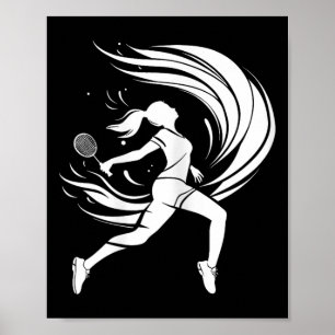 Póster Transbordador de planos del jugador de bádminton f