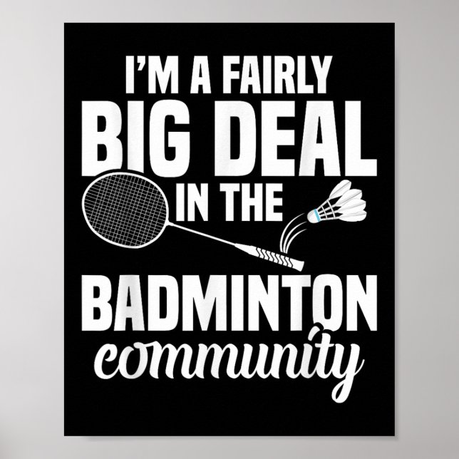 Póster Transbordador de raquetas Badminton A FairBig Badm (Frente)