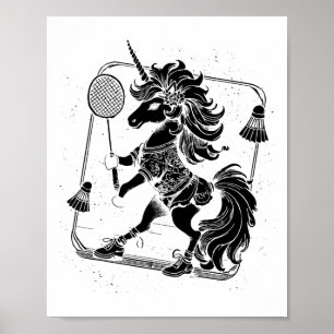 Póster Transbordador del jugador de Badminton