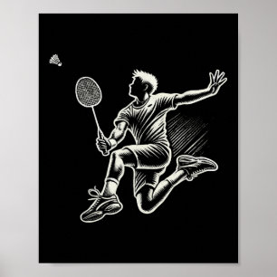 Póster Transbordador del jugador de Badminton
