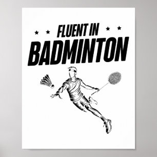 Póster Transbordador del jugador de Badminton 2
