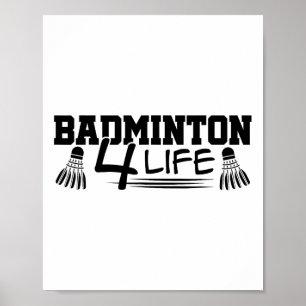 Póster Transbordador del jugador de Badminton 4 Life Grap