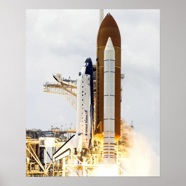 Póster Transbordador espacial Atlantis (Frente)