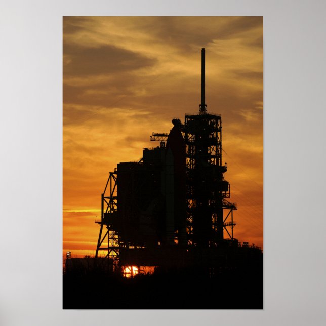 Póster Transbordador espacial Atlantis en la plataforma d (Frente)