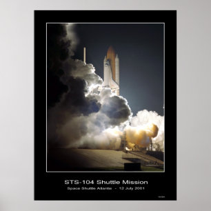 Póster Transbordador espacial Atlantis Lift-off NASA STS-