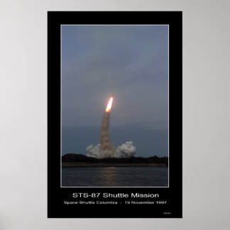Póster Transbordador espacial Desconexión de Columbia - .