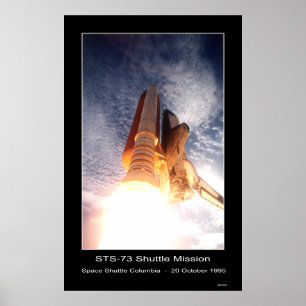 Póster Transbordador Espacial Deslizamiento de Columbia -