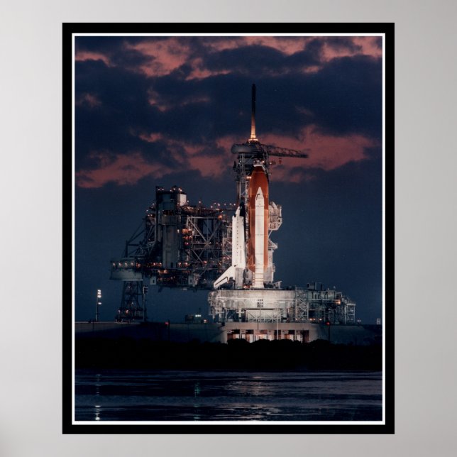 Póster Transbordador espacial por la noche (Frente)