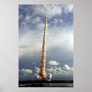 Póster Transbordador espacial STS-106 en vuelo
