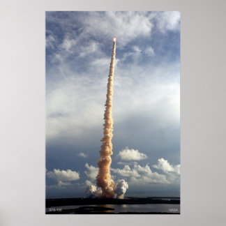 Póster Transbordador espacial STS-106 en vuelo