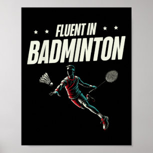 Póster Transbordador Fluent In Badminton Player