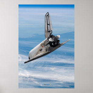 Póster Transbordador soviético Buran sobre el planeta Tie