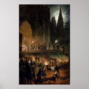 Póster Transferir los huesos de la familia real