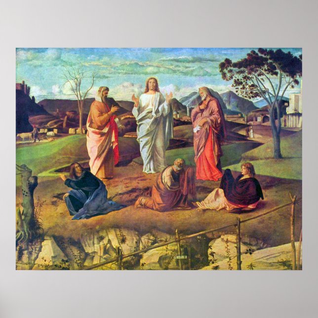 Póster Transfiguración de Cristo por Bellini (Frente)