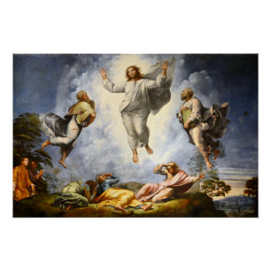 Póster Transfiguración de Cristo - Raphaello Sanzio 1520