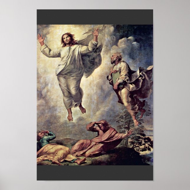 Póster Transfiguración Del Detalle De Cristo Por Raffael (Frente)
