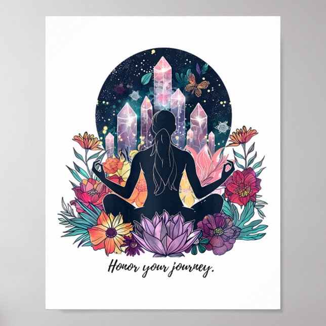 Póster Transforma tu espacio con yoga y meditación Insp (Frente)