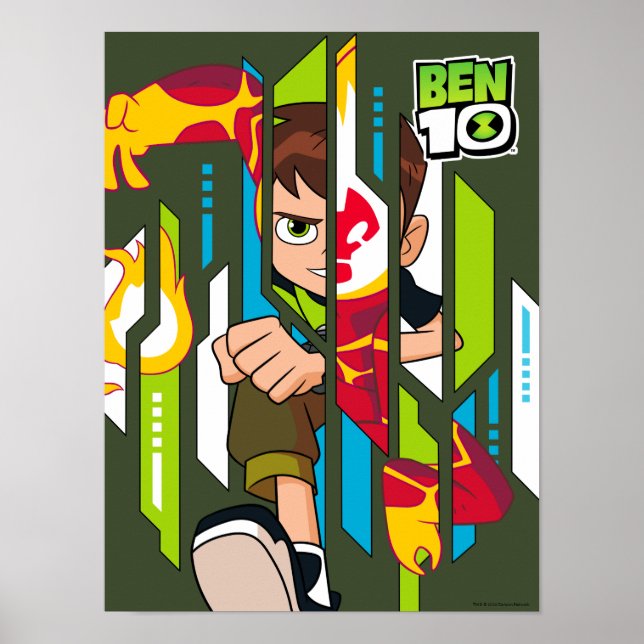 Póster Transformación del ADN de Ben 10 Heatblast (Frente)
