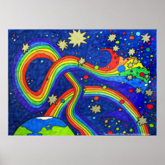 Póster Transformación en Poster azul