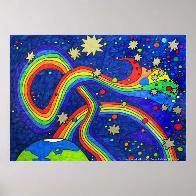 Póster Transformación en Poster azul (Frente)