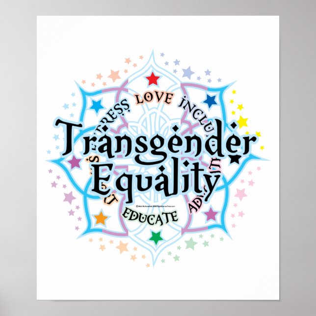 Póster Transgender Equality Lotus (Frente)