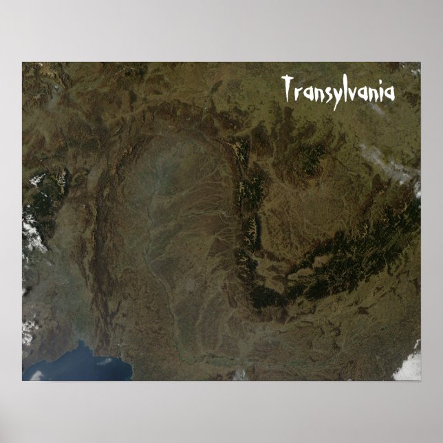 Póster Transilvania, Poster de los Montes Cárpatos (Frente)