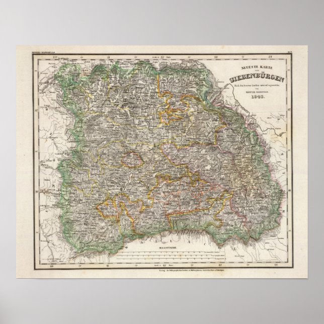 Póster Transilvania, Rumania (Frente)