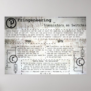 Póster "Transistores como poster de interruptores"