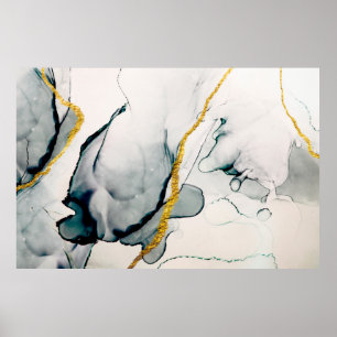 Póster Transparent creativity. Abstract artwork. Trendy w