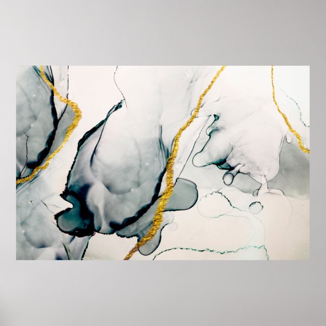 Póster Transparent creativity. Abstract artwork. Trendy w (Frente)