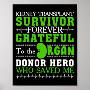 Póster Transplante Sobreviviente Órgano Órgano Rector de